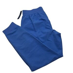 JAANUU Womens Classic Jogger Scrub Pants Athletic Style‎ 5 Pocket Blue Small NWT